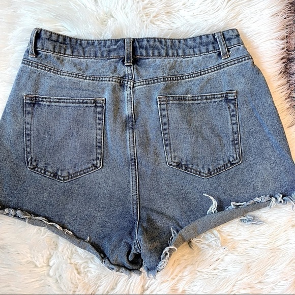 Wild Fable Super High Rise Cut Off Distressed Shorts Size 12 - Picture 3 of 4
